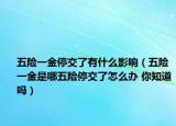 五险一金停交了有什么影响（五险一金是哪五险停交了怎么办 你知道吗）