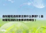 自制葡萄酒需要注意什么事项?（自制葡萄酒的注意事项有哪些）