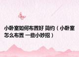 小卧室如何布置好 简约（小卧室怎么布置 一些小妙招）