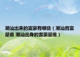 潮汕出来的富豪有哪些（潮汕首富是谁 潮汕出身的富豪是谁）