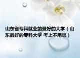 山东省专科就业前景好的大学（山东最好的专科大学 考上不用愁）