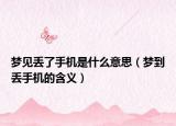 梦见丢了手机是什么意思（梦到丢手机的含义）