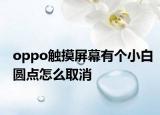 oppo触摸屏幕有个小白圆点怎么取消