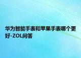 华为智能手表和苹果手表哪个更好-ZOL问答