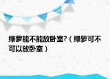 绿萝能不能放卧室?（绿箩可不可以放卧室）