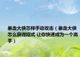 暴走大侠怎样手动攻击（暴走大侠怎么获得招式 让你快速成为一个高手）