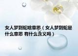 女人梦到蛇啥意思（女人梦到蛇是什么意思 有什么含义吗）