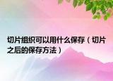 切片组织可以用什么保存（切片之后的保存方法）