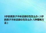 3岁的男孩子不听话很任性怎么办（3岁的孩子不听话很任性怎么办 六种管教方法）