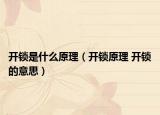 开锁是什么原理（开锁原理 开锁的意思）