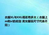 衣服XL与XXL相差有多大（衣服上m和xl的差别 男女服装尺寸代表不同）