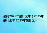 请问2025年是什么年（2025年是什么年 2025年属什么）