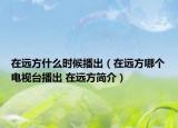 在远方什么时候播出（在远方哪个电视台播出 在远方简介）