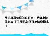 手机屏幕镜像怎么开启（手机上镜像怎么打开 手机如何开启镜像模式）
