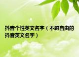 抖音个性英文名字（不羁自由的抖音英文名字）