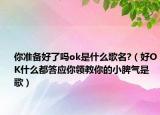 你准备好了吗ok是什么歌名?（好OK什么都答应你领教你的小脾气是歌）