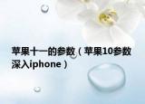 苹果十一的参数（苹果10参数 深入iphone）
