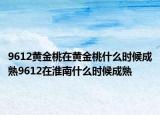 9612黄金桃在黄金桃什么时候成熟9612在淮南什么时候成熟