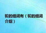 驼的组词有（驼的组词介绍）
