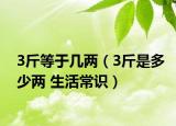 3斤等于几两（3斤是多少两 生活常识）