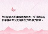 全自动洗衣机单脱水怎么弄（全自动洗衣机单脱水怎么变成洗衣了呢 你了解吗）