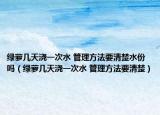 绿萝几天浇一次水 管理方法要清楚水份吗（绿萝几天浇一次水 管理方法要清楚）