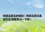 和田玉碧玉的鉴别（和田玉碧玉鉴别方法 赶紧学习一下吧）