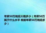 年薪50万税后大概多少（年薪50万属于什么水平 税前年薪50万税后多少）