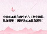 中国的龙脉在哪个地方（新中国龙脉在哪里 中国所谓的龙脉在那里）
