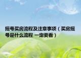 摇号买房流程及注意事项（买房摇号是什么流程 一定要看）
