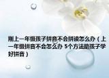 刚上一年级孩子拼音不会拼读怎么办（上一年级拼音不会怎么办 5个方法助孩子学好拼音）