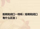 粉刺和闭口一样吗（粉刺和闭口有什么区别）