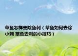 草鱼怎样去除鱼刺（草鱼如何去除小刺 草鱼去刺的小技巧）