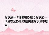 哈尔滨一卡通去哪办理（哈尔滨一卡通怎么办理 微信关注哈尔滨本地宝）