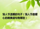 情人节温暖的句子（情人节最暖心的唯美语句有哪些）