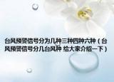 台风预警信号分为几种三种四种六种（台风预警信号分几台风种 给大家介绍一下）