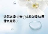 诀怎么读 拼音（诀怎么读 诀是什么意思）