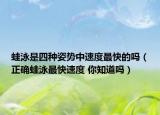 蛙泳是四种姿势中速度最快的吗（正确蛙泳最快速度 你知道吗）