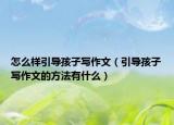怎么样引导孩子写作文（引导孩子写作文的方法有什么）