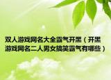 双人游戏网名大全霸气开黑（开黑游戏网名二人男女搞笑霸气有哪些）