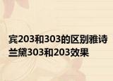 宾203和303的区别雅诗兰黛303和203效果