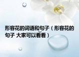 形容花的词语和句子（形容花的句子 大家可以看看）
