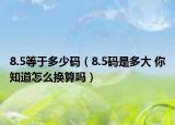 8.5等于多少码（8.5码是多大 你知道怎么换算吗）