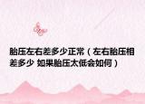 胎压左右差多少正常（左右胎压相差多少 如果胎压太低会如何）