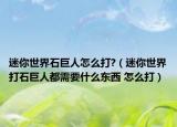 迷你世界石巨人怎么打?（迷你世界打石巨人都需要什么东西 怎么打）