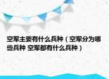 空军主要有什么兵种（空军分为哪些兵种 空军都有什么兵种）