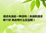 清漆光油是一种漆吗（光油和清漆哪个好 两者有什么区别呢）