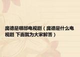庞德是哪部电视剧（庞德是什么电视剧 下面就为大家解答）