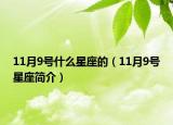 11月9号什么星座的（11月9号星座简介）