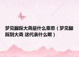 梦见脚踩大粪是什么意思（梦见脚踩到大粪 这代表什么呢）